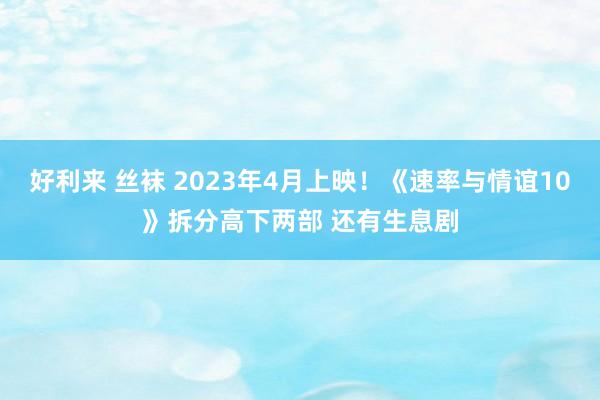 好利来 丝袜 2023年4月上映！《速率与情谊10》拆分高下两部 还有生息剧