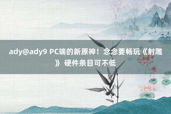 ady@ady9 PC端的新原神！念念要畅玩《射雕》 硬件条目可不低