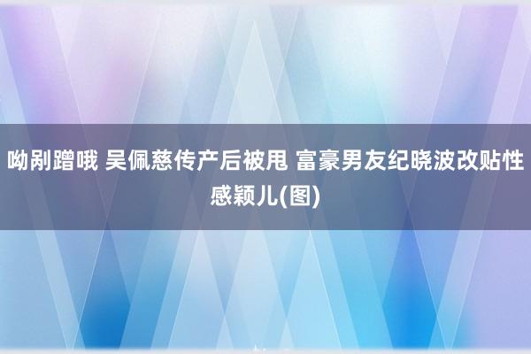 呦剐蹭哦 吴佩慈传产后被甩 富豪男友纪晓波改贴性感颖儿(图)